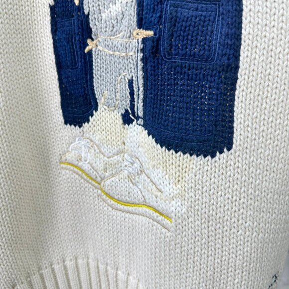 Ralph Lauren Cream Sweater with BearDesign - Picture 3 of 10